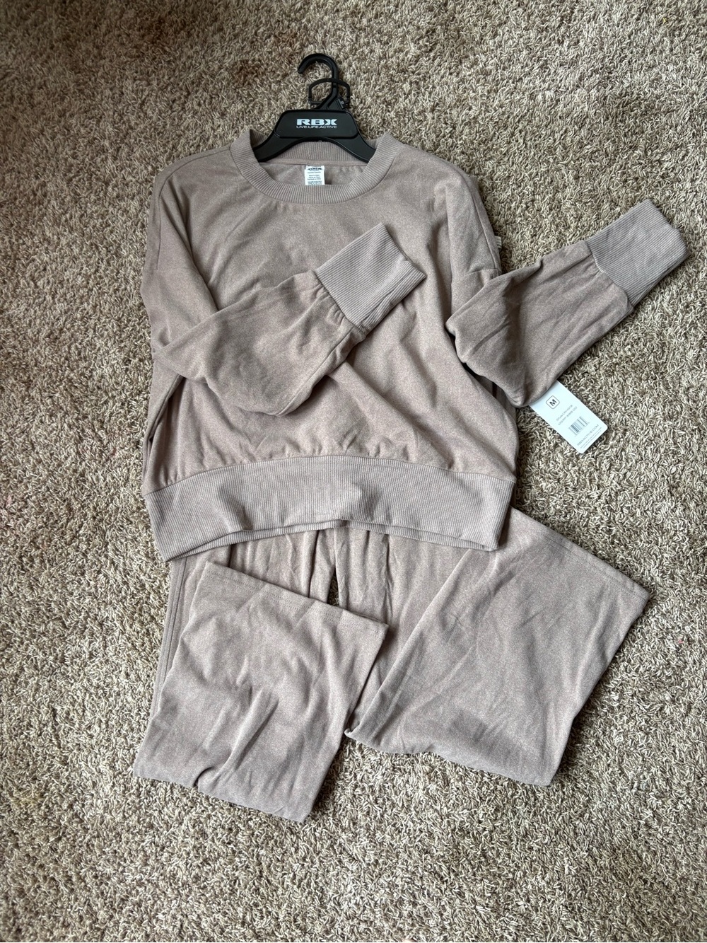 Lady’s Cozy Knit Pajama Set - Taupe